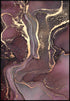 Poster aus echtem Roségold mit Rubinmineralien